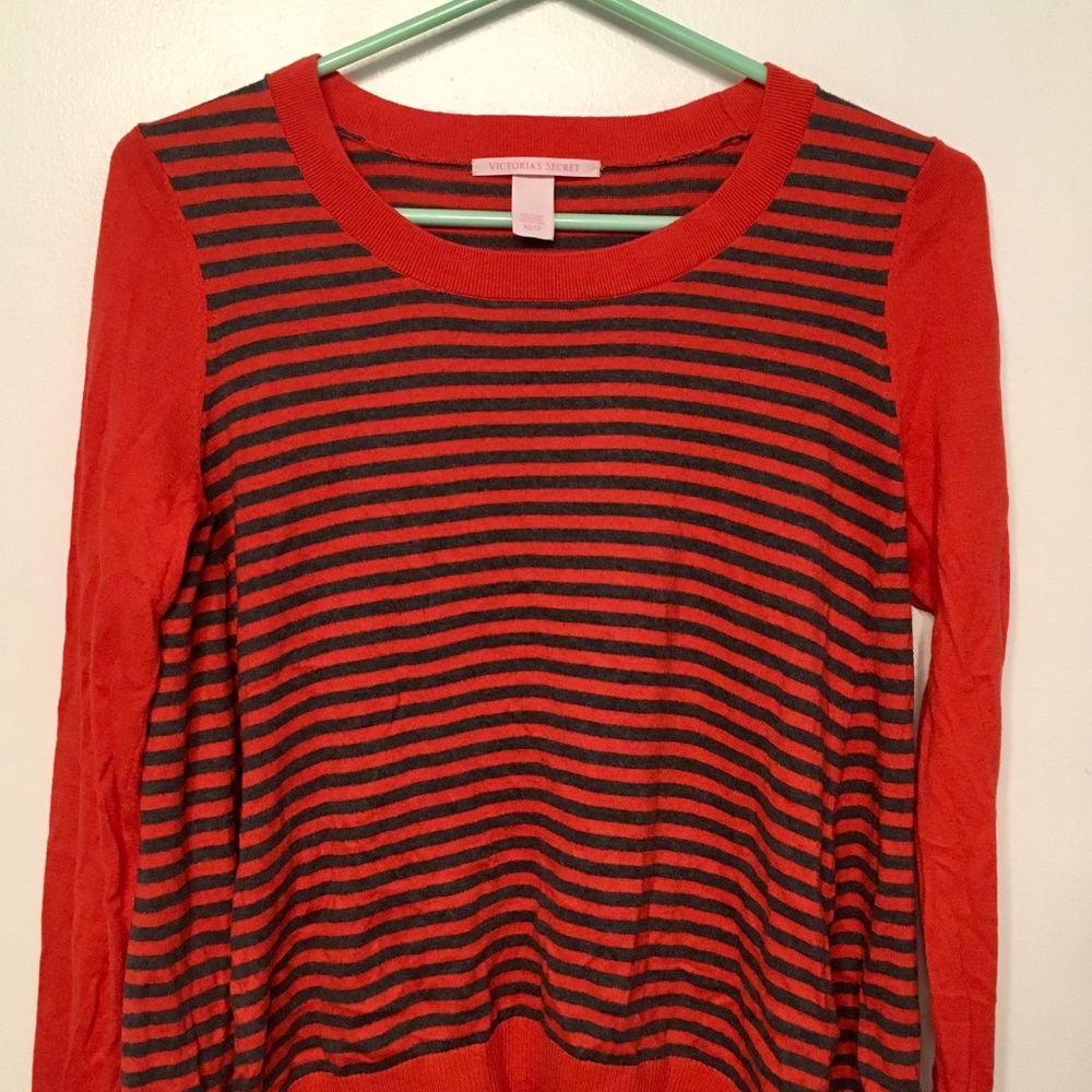 Victoria's Secret Cotton/Cashmere Striped Sweater